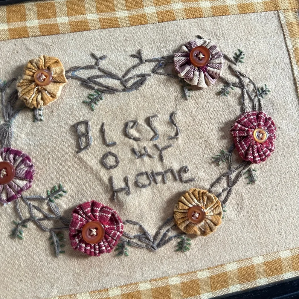 Vintage cross Stitch Home Picture Frame